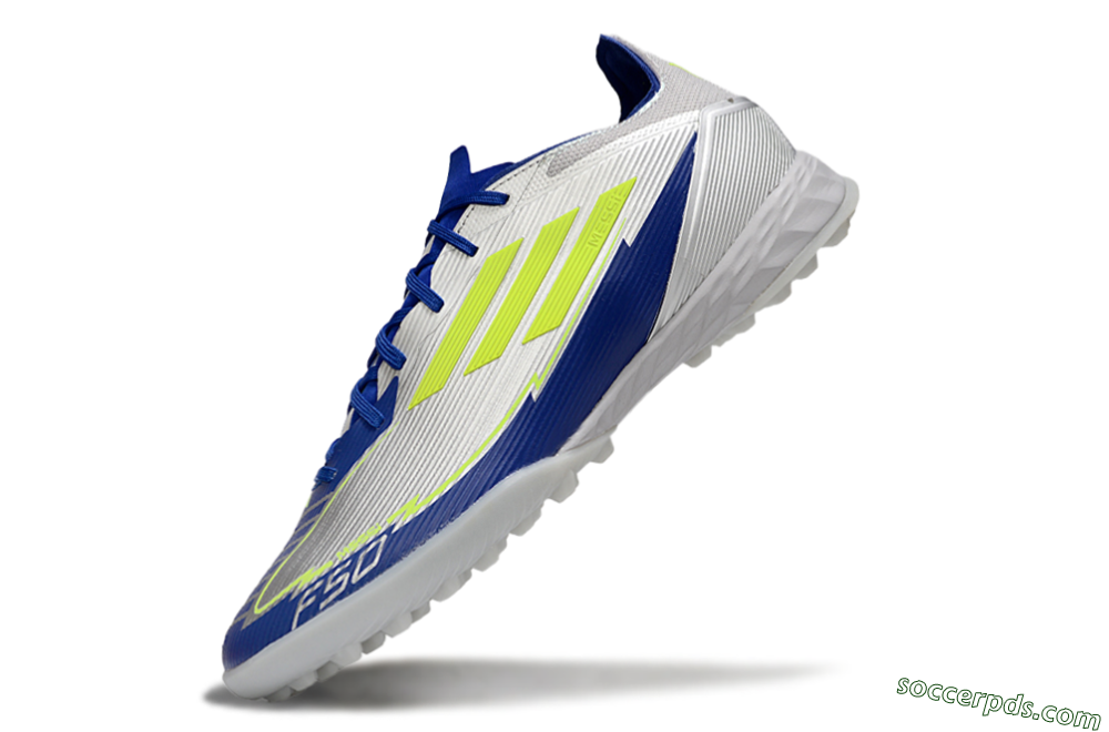 Adidas F50 Pro TF Low-Tops Football Shoes - Silver/Blue/Yellow 5
