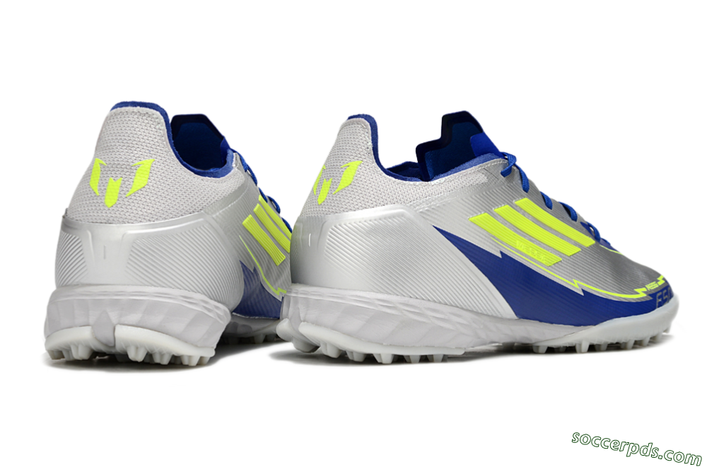 Adidas F50 Pro TF Low-Tops Football Shoes - Silver/Blue/Yellow 6