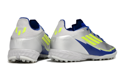 Adidas F50 Pro TF Low-Tops Football Shoes - Silver/Blue/Yellow