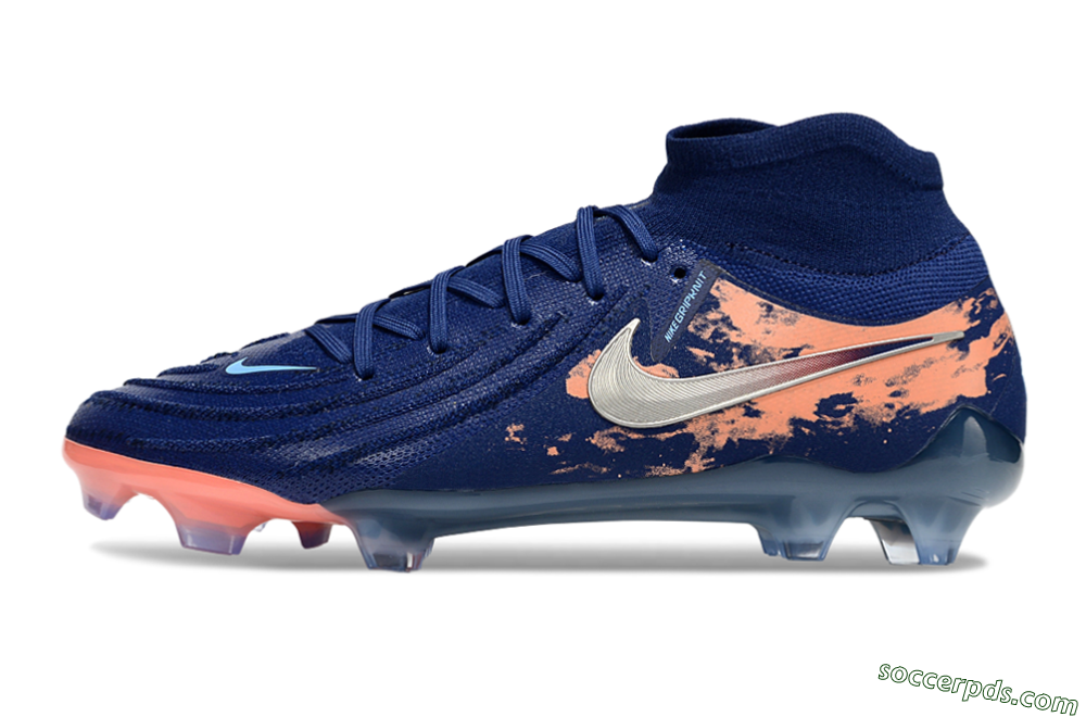 Nike Phantom Luna Elite FG High-Tops Football Boots - Blue/White/Orange 2