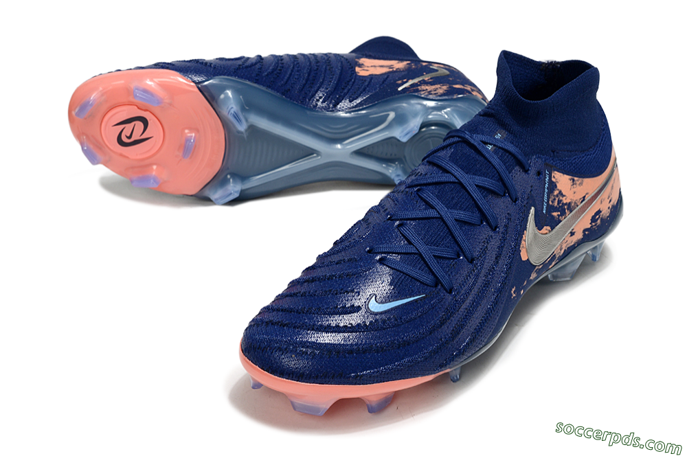 Nike Phantom Luna Elite FG High-Tops Football Boots - Blue/White/Orange 3