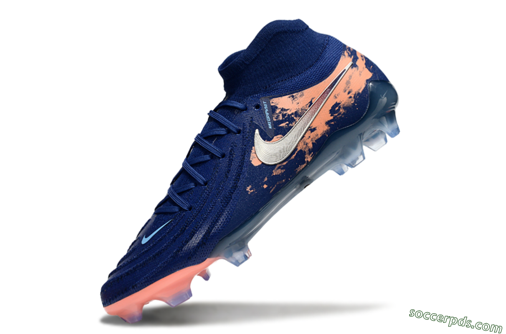 Nike Phantom Luna Elite FG High-Tops Football Boots - Blue/White/Orange 5