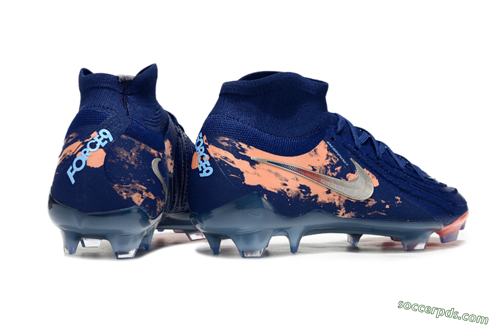 Nike Phantom Luna Elite FG High-Tops Football Boots - Blue/White/Orange 6