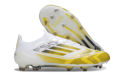 Adidas F50 Elite Kings League FG Low-Tops Football Boots - White/Yellow/Black