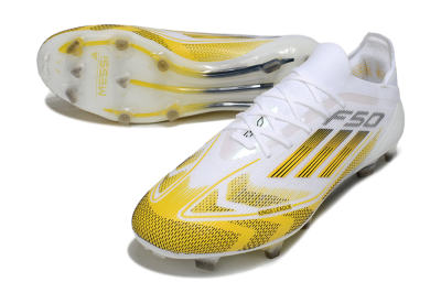 Adidas F50 Elite Kings League FG Low-Tops Football Boots - White/Yellow/Black