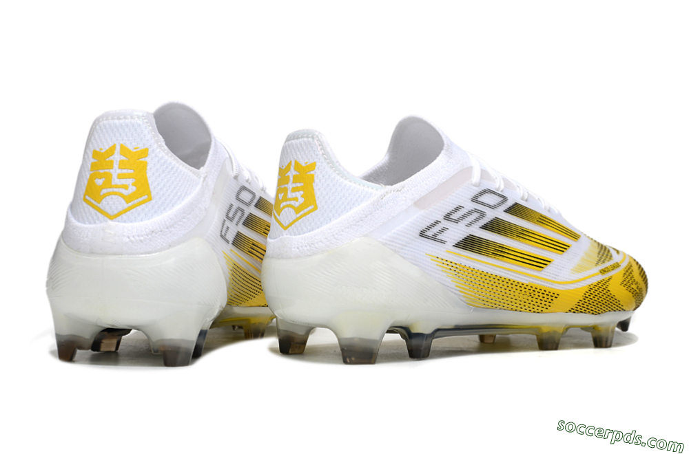 Adidas F50 Elite Kings League FG Low-Tops Football Boots - White/Yellow/Black 6