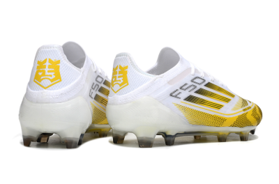 Adidas F50 Elite Kings League FG Low-Tops Football Boots - White/Yellow/Black