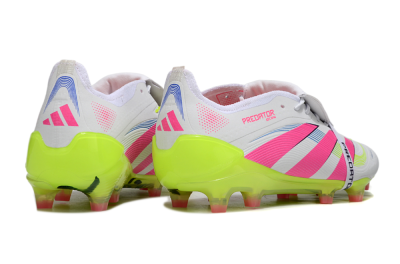 Adidas Predator Elite Foldover Tongue FG Low-Tops Football Boots - White/Pink/Yellow