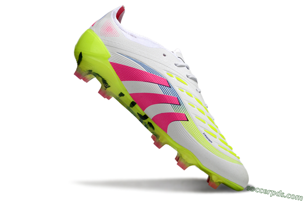 Adidas Predator Elite 25 FG Low-Tops Football Boots - White/Pink/Yellow 3