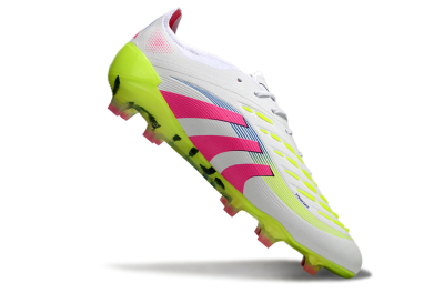 Adidas Predator Elite 25 FG Low-Tops Football Boots - White/Pink/Yellow