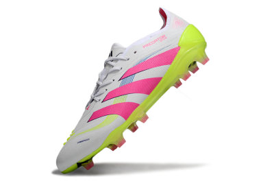 Adidas Predator Elite 25 FG Low-Tops Football Boots - White/Pink/Yellow