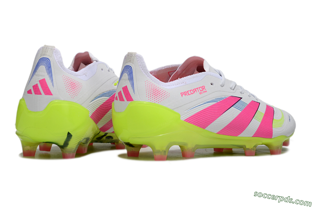 Adidas Predator Elite 25 FG Low-Tops Football Boots - White/Pink/Yellow 5