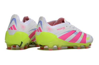 Adidas Predator Elite 25 FG Low-Tops Football Boots - White/Pink/Yellow