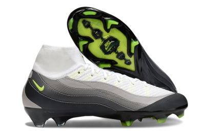 Nike Air Zoom Mercurial Superfly 10 Elite FG High-Tops Football Boots - White/Grey/Yellow
