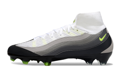 Nike Air Zoom Mercurial Superfly 10 Elite FG High-Tops Football Boots - White/Grey/Yellow