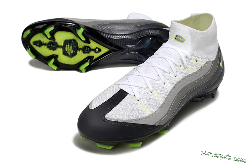 Nike Air Zoom Mercurial Superfly 10 Elite FG High-Tops Football Boots - White/Grey/Yellow 3