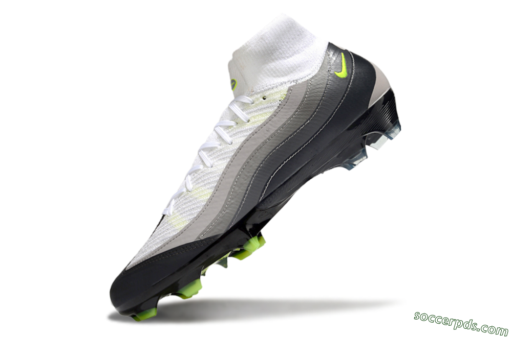 Nike Air Zoom Mercurial Superfly 10 Elite FG High-Tops Football Boots - White/Grey/Yellow 5