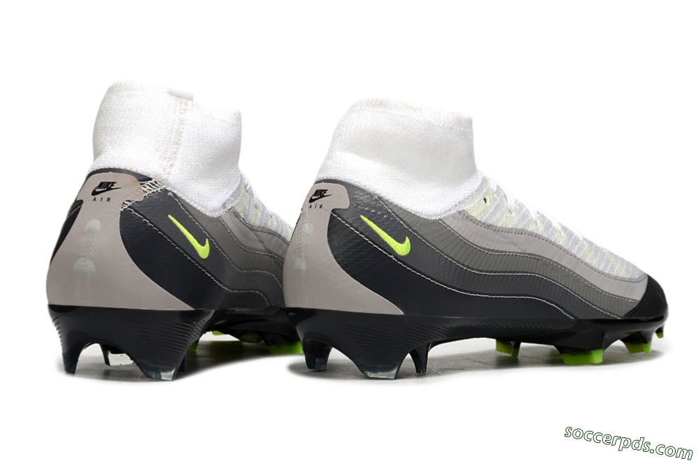 Nike Air Zoom Mercurial Superfly 10 Elite FG High-Tops Football Boots - White/Grey/Yellow 6