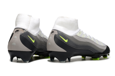 Nike Air Zoom Mercurial Superfly 10 Elite FG High-Tops Football Boots - White/Grey/Yellow