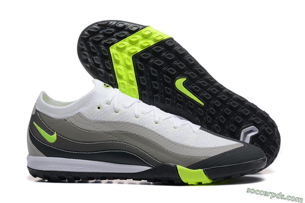 Nike Air Zoom Mercurial Vapor 16 Elite TF Low-Tops Football Shoes - White/Grey/Yellow 1