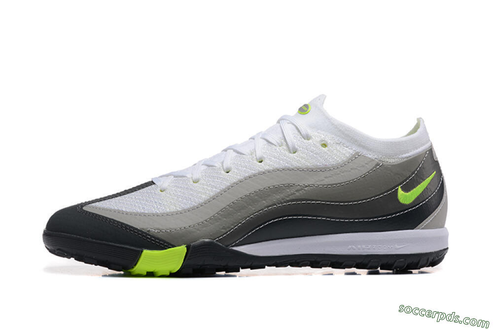 Nike Air Zoom Mercurial Vapor 16 Elite TF Low-Tops Football Shoes - White/Grey/Yellow 2