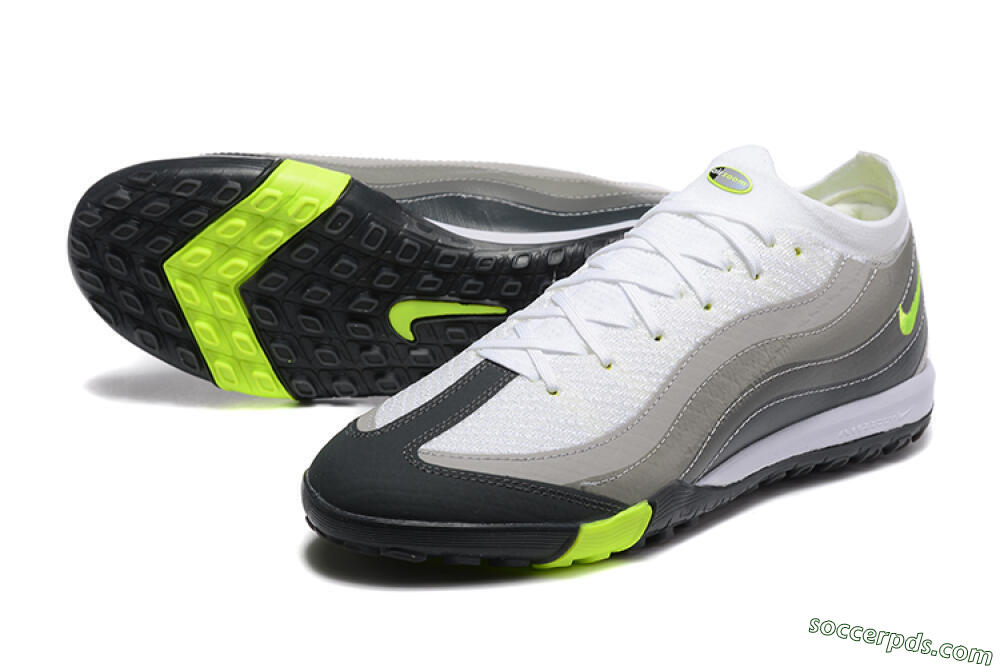 Nike Air Zoom Mercurial Vapor 16 Elite TF Low-Tops Football Shoes - White/Grey/Yellow 3