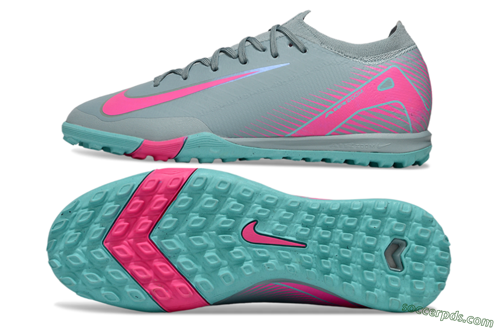 Nike Air Zoom Mercurial Vapor 16 Elite TF Low-Tops Football Shoes - Jade/Pink/Silver 6