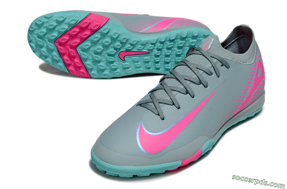 Nike Air Zoom Mercurial Vapor 16 Elite TF Low-Tops Football Shoes - Jade/Pink/Silver 3