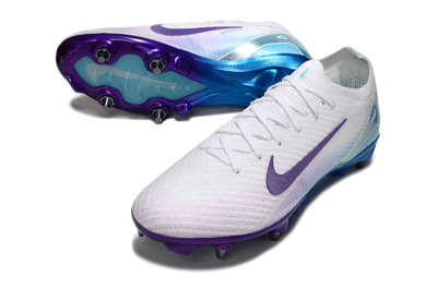 Nike Air Zoom Mercurial Vapor 16 Elite SG Low-Tops Football Boots - White/Purple/Jade