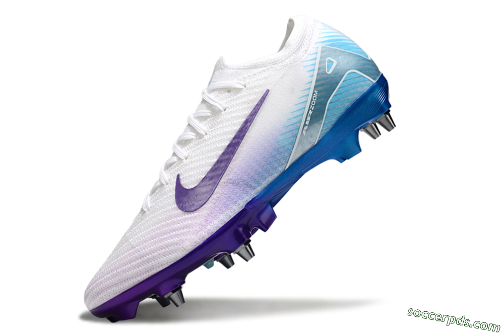 Nike Air Zoom Mercurial Vapor 16 Elite SG Low-Tops Football Boots - White/Purple/Jade 5