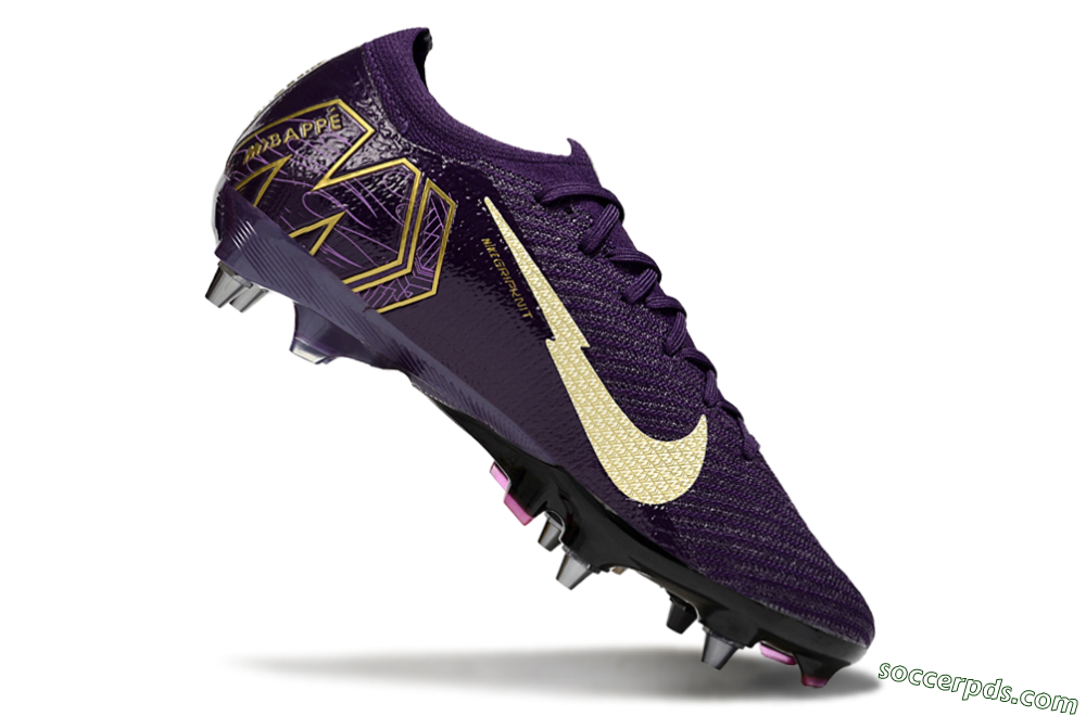 Nike Air Zoom Mercurial Vapor 16 Elite SG Low-Tops Football Boots - Purple/White/Gold 4