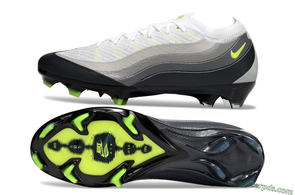Nike Air Zoom Mercurial Vapor 16 Elite FG Low-Tops Football Boots - White/Grey/Yellow 0