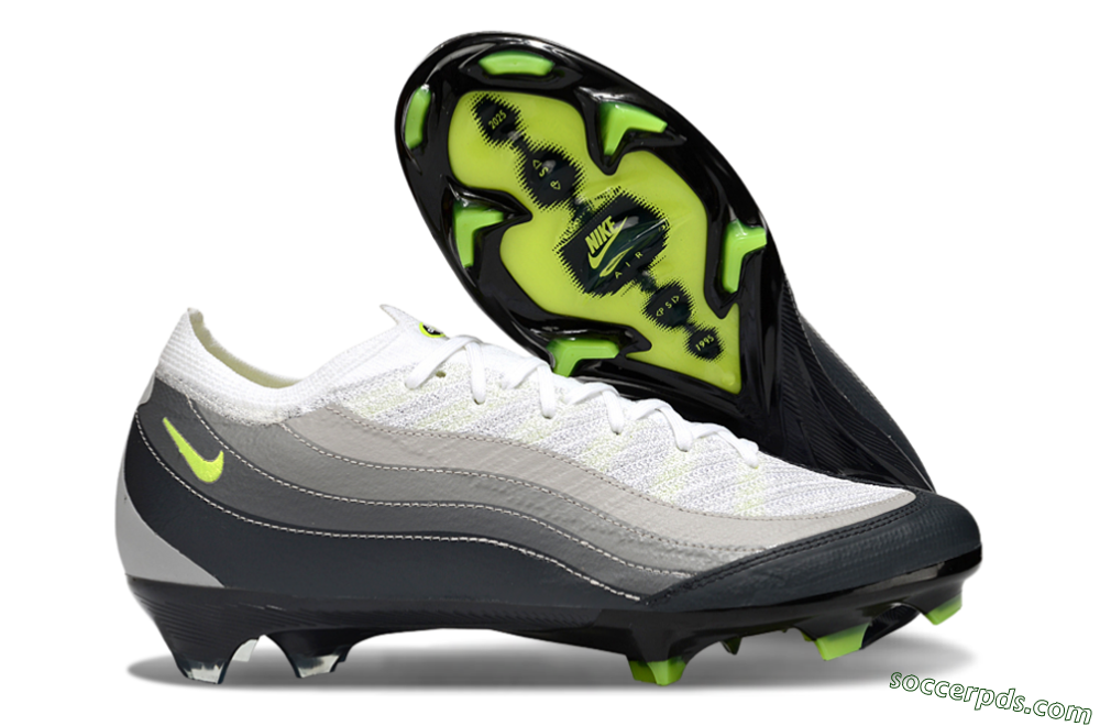 Nike Air Zoom Mercurial Vapor 16 Elite FG Low-Tops Football Boots - White/Grey/Yellow 1