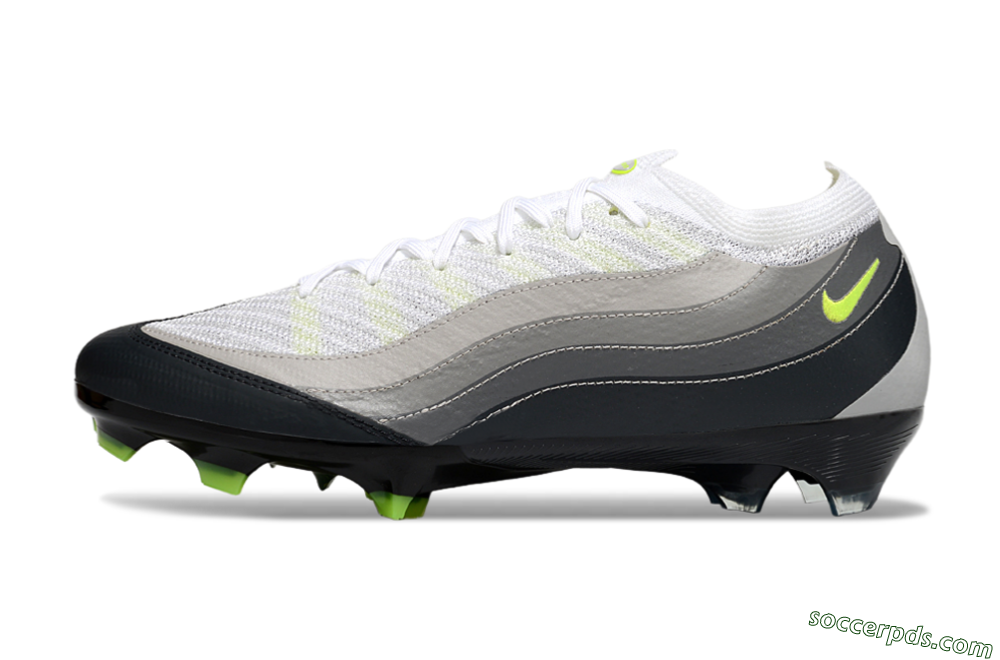 Nike Air Zoom Mercurial Vapor 16 Elite FG Low-Tops Football Boots - White/Grey/Yellow 2