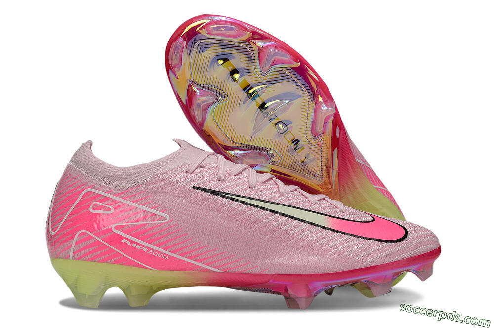 Nike Air Zoom Mercurial Vapor 16 Elite FG Low-Tops Football Boots - Pink/White/Yellow 1