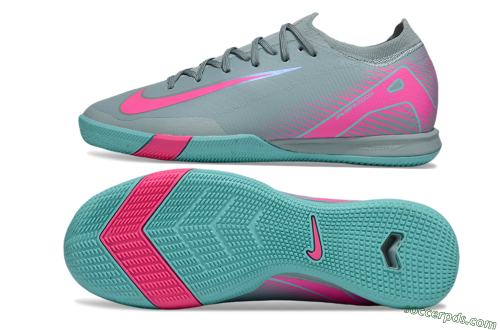 Nike Air Zoom Mercurial Vapor 16 Elite IC Low-Tops Football Shoes - Blue/Pink/White 0