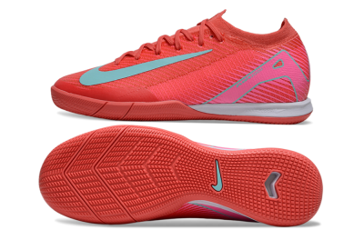 Nike Air Zoom Mercurial Vapor 16 Elite IC Low-Tops Football Shoes - Red/Jade/White