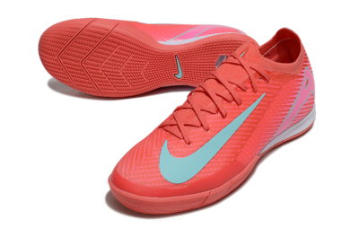 Nike Air Zoom Mercurial Vapor 16 Elite IC Low-Tops Football Shoes - Red/Jade/White