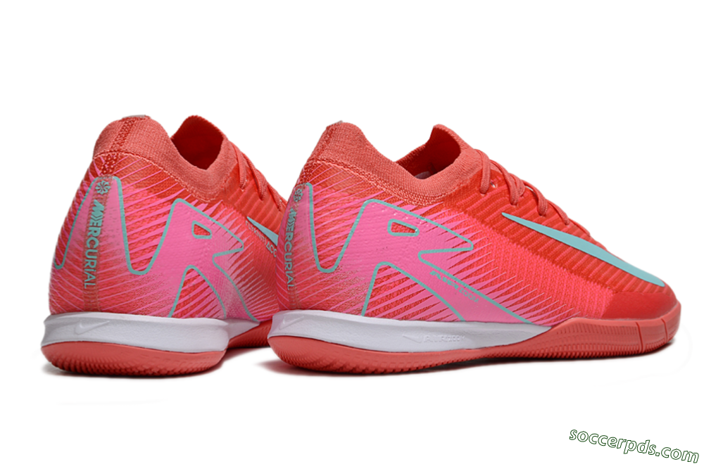 Nike Air Zoom Mercurial Vapor 16 Elite IC Low-Tops Football Shoes - Red/Jade/White 6
