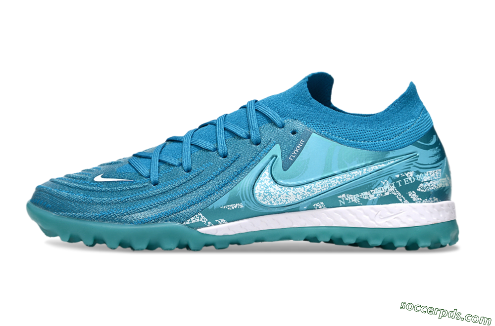 Nike Phantom GX 2 Elite TF Low-Tops Football Shoes - Blue/White 2