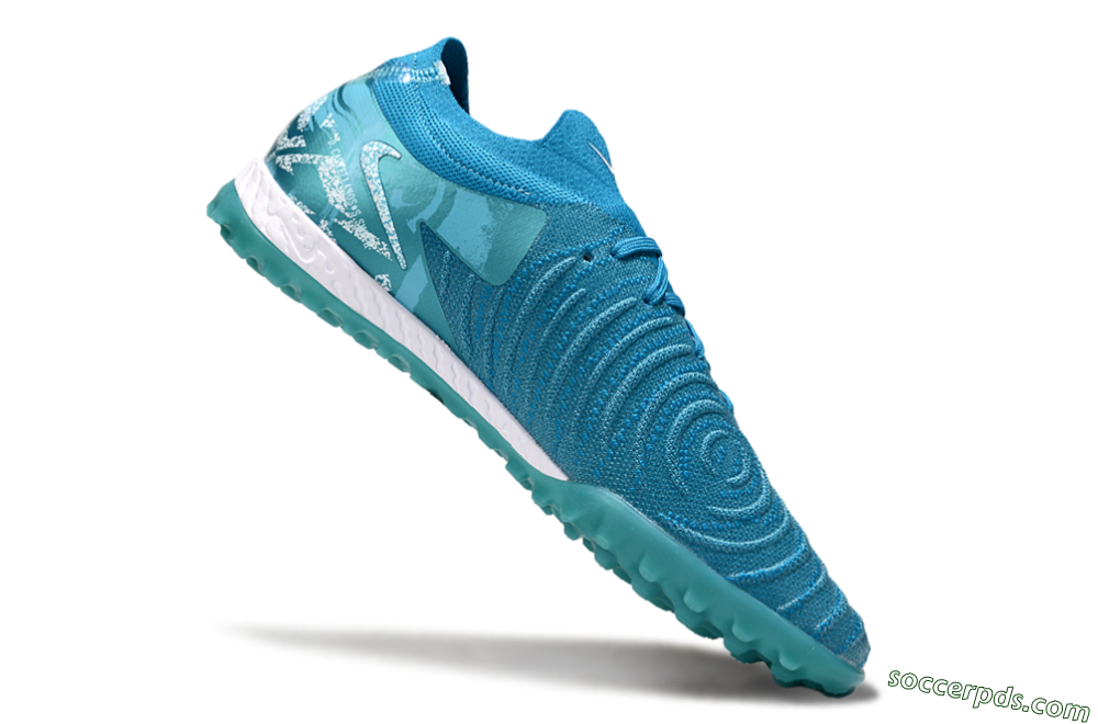 Nike Phantom GX 2 Elite TF Low-Tops Football Shoes - Blue/White 4
