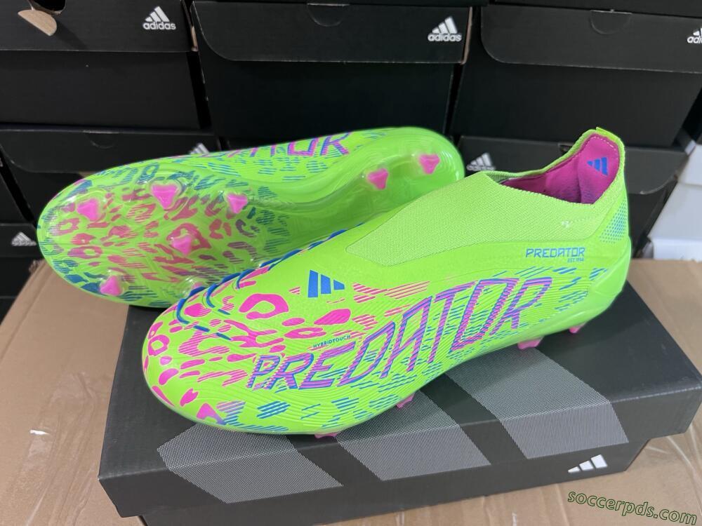 Adidas Predator Elite Laceless FG Low-Tops Football Boots - Yellow/Red/Purple