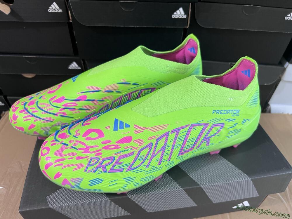 Adidas Predator Elite Laceless FG Low-Tops Football Boots - Yellow/Red/Purple