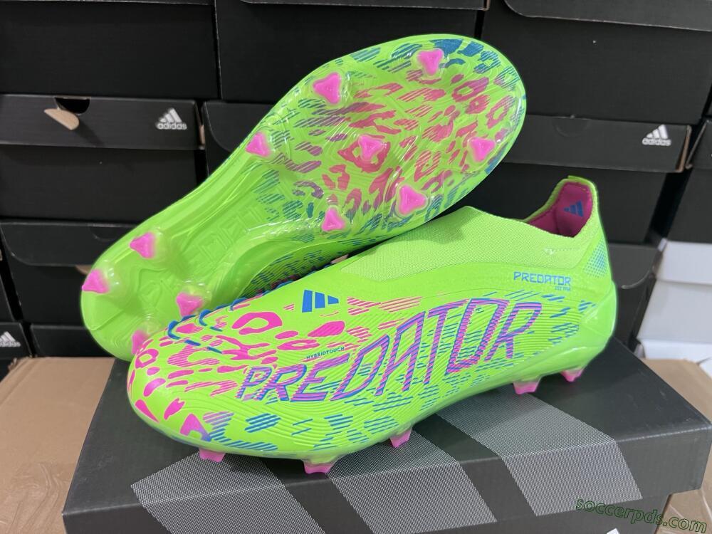 Adidas Predator Elite Laceless FG Low-Tops Football Boots - Yellow/Red/Purple