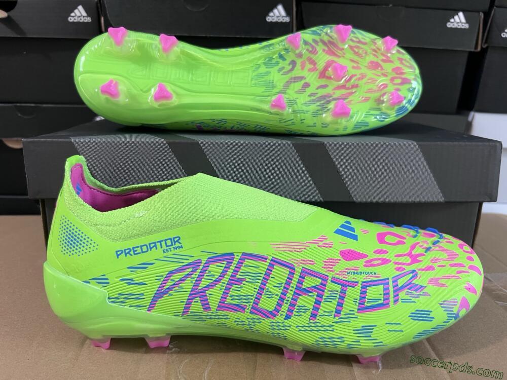 Adidas Predator Elite Laceless FG Low-Tops Football Boots - Yellow/Red/Purple