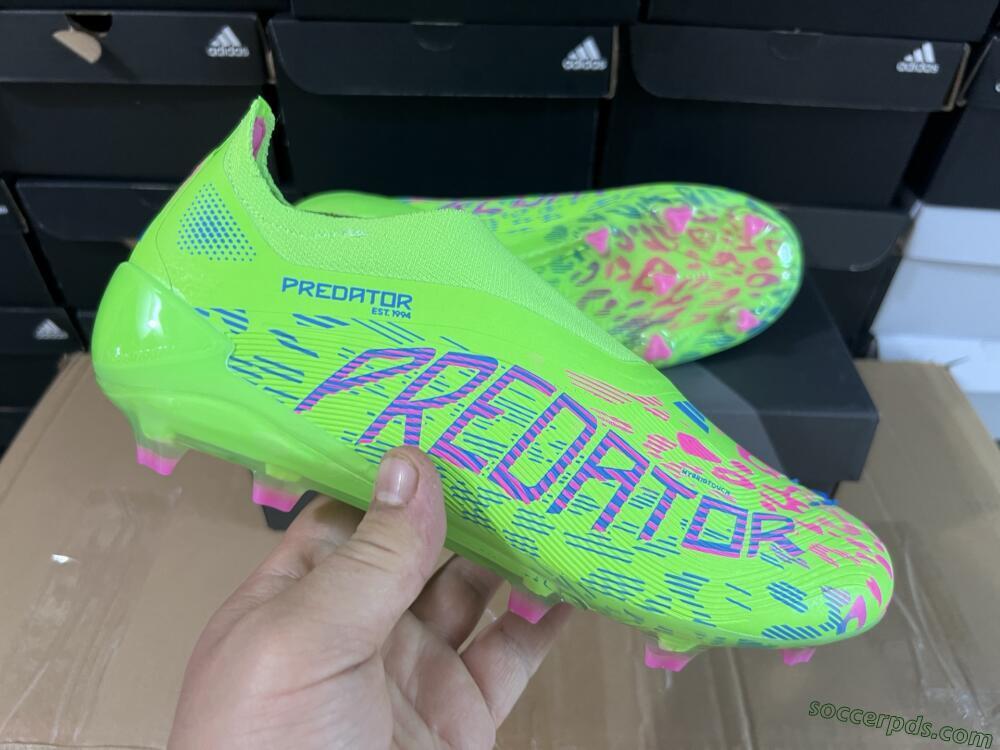 Adidas Predator Elite Laceless FG Low-Tops Football Boots - Yellow/Red/Purple
