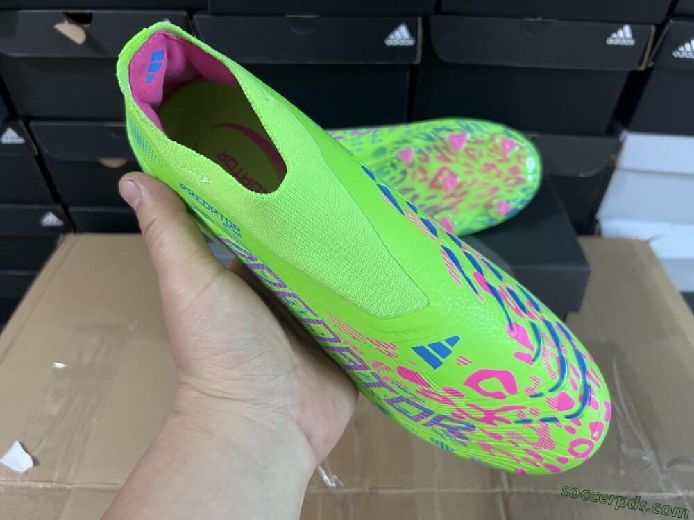 Adidas Predator Elite Laceless FG Low-Tops Football Boots - Yellow/Red/Purple