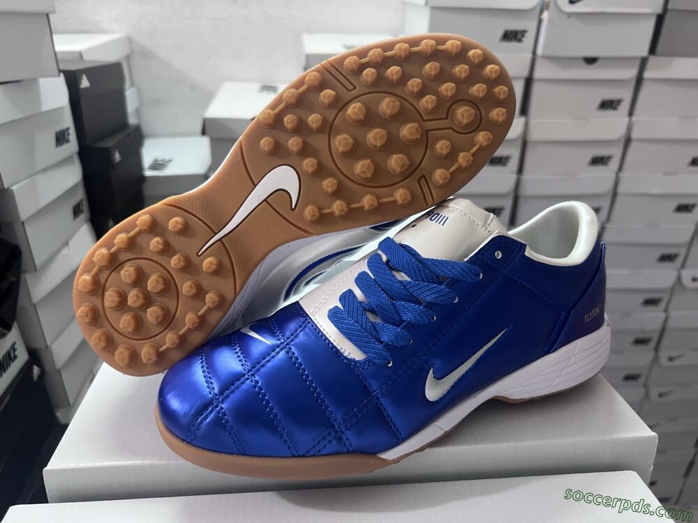 Nike Total 90 II TF Low-Tops Football Shoes - Blue/White/Brown