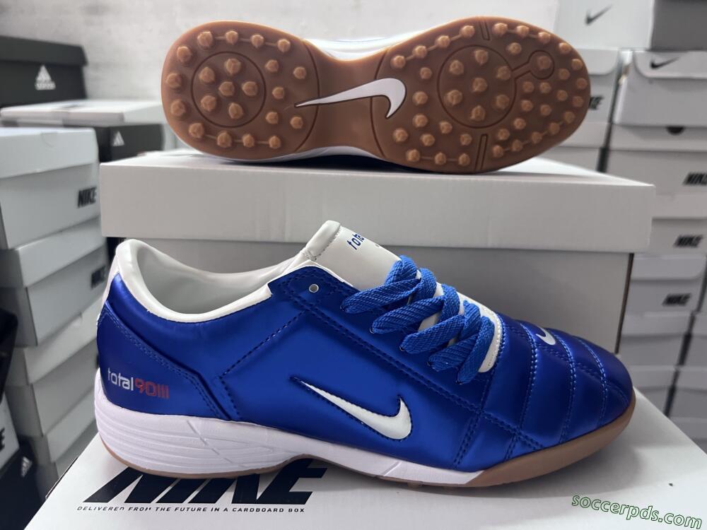 Nike Total 90 II TF Low-Tops Football Shoes - Blue/White/Brown