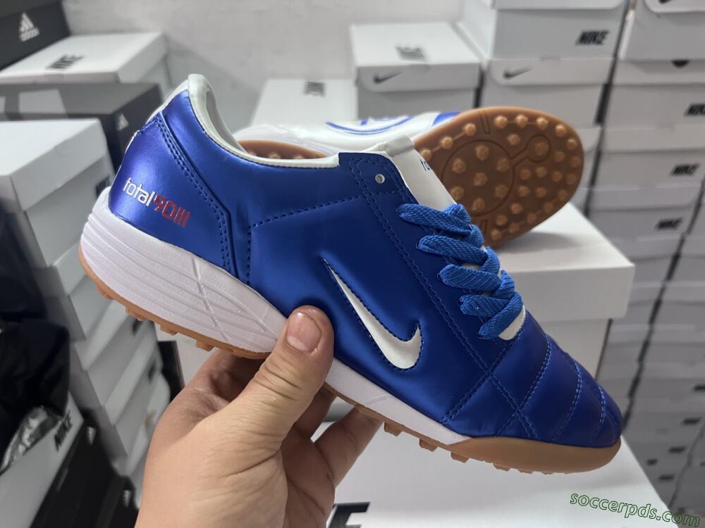 Nike Total 90 II TF Low-Tops Football Shoes - Blue/White/Brown